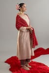 Shop_Anantaa By Roohi X AZA_Brown Silk, Chanderi Sequins, Zari, Embroidery Round Motif Kurta And Pant Set 