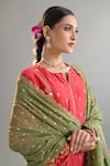 Shop_Anantaa By Roohi X AZA_Red Silk, Chanderi Sequins, Zari Round Neck Motif Kurta Set With Dupatta 