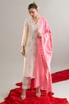 Anantaa By Roohi X AZA_Off White Silk, Chanderi Sequins, Zari, Cut Work, Floral Kurta Pant Set _at_Aza_Fashions