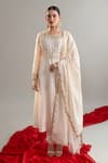 Shop_Anantaa By Roohi X AZA_Off White Silk, Chanderi, Cotton, Shantoon Sequins, Embroidered Anarkali Set _Online