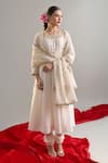 Anantaa By Roohi X AZA_Off White Silk, Chanderi, Cotton Sequins, Zari, Cut Work, Anarkali Set 