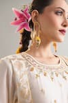 Anantaa By Roohi X AZA_Off White Silk, Chanderi, Cotton Sequins, Zari, Cut Work, Anarkali Set 