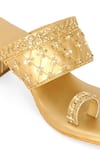Buy_NR By Nidhi Rathi_Gold Beads, Sequins Embellished One-toe Block Heels 