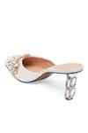 NR By Nidhi Rathi_White Pearls Embellished Stiletto Heels _Online_at_Aza_Fashions