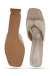 Shop_NR By Nidhi Rathi_Gold Beads, Sequins Luxe Embellished Block Heel Sandals _at_Aza_Fashions