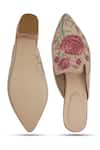 Shop_NR By Nidhi Rathi_Pink Embroidery Embellished Block Sandals _at_Aza_Fashions