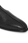 NR By Nidhi Rathi_Black Patent Mid Top Slip On Mojaris _at_Aza_Fashions
