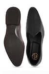 Shop_NR By Nidhi Rathi_Black Patent Mid Top Slip On Mojaris _at_Aza_Fashions