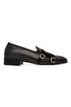 NR By Nidhi Rathi_Black Embroidery Suede Monk Shoes _Online_at_Aza_Fashions