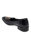 Buy_NR By Nidhi Rathi_Black Embroidery Patent Brogues _Online_at_Aza_Fashions