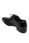 Buy_NR By Nidhi Rathi_Black Glossy Textured Suede Derbys _Online_at_Aza_Fashions