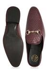 Shop_NR By Nidhi Rathi_Brown Textured Patent Flatforms _at_Aza_Fashions