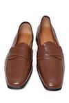 Buy_NR By Nidhi Rathi_Tan Patent Slip On Loafers 
