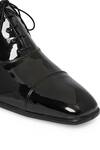 NR By Nidhi Rathi_Black Glossy Patent Derby Shoes _at_Aza_Fashions
