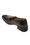 Buy_NR By Nidhi Rathi_Brown Buckles Patent Monk Shoes _Online_at_Aza_Fashions
