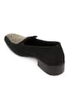 Buy_NR By Nidhi Rathi_Black Embroidery Colourblocked Suede Mid-top Derbys _Online_at_Aza_Fashions