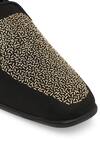 Buy_NR By Nidhi Rathi_Black Embroidery Colourblocked Suede Mid-top Derbys 