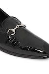 Buy_NR By Nidhi Rathi_Black Buckles Gloss Patent Slip-on Monks 