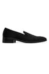 NR By Nidhi Rathi_Black Suede Slip-on Loafers _Online_at_Aza_Fashions