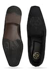 Shop_NR By Nidhi Rathi_Black Suede Slip-on Loafers _at_Aza_Fashions