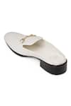 NR By Nidhi Rathi_White Textured Patent Slip-on Flatforms_at_Aza_Fashions