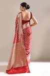 Shop_Naintara Bajaj_Maroon Zari Banarasi Silk Butti Brocade Saree With Running Blouse _at_Aza_Fashions