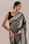 Buy Samyukta Singhania Black Silk Banarasi Woven Saree With Running Blouse Online at Aza Fashions Buy_Samyukta Singhania_Black Silk Banarasi Woven Saree With Running Blouse _Online_at_Aza_Fashions