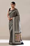 Samyukta Singhania Black Silk Banarasi Woven Saree With Running Blouse at Aza Fashions Samyukta Singhania_Black Silk Banarasi Woven Saree With Running Blouse _at_Aza_Fashions