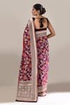 Shop_Samyukta Singhania_Wine Zari Weave Banarasi Silk Saree With Running Blouse _at_Aza_Fashions