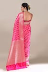 Shop_Naintara Bajaj_Pink Banarasi Silk Butti Brocade Saree With Running Blouse _at_Aza_Fashions