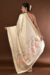 Shop Samyukta Singhania Ivory Leaf Woven Banarasi Silk Saree With Running Blouse at Aza Fashions Shop_Samyukta Singhania_Ivory Leaf Woven Banarasi Silk Saree With Running Blouse _at_Aza_Fashions
