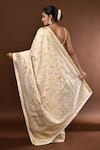 Shop Samyukta Singhania White Flower Weave Banarasi Silk Saree With Running Blouse at Aza Fashions Shop_Samyukta Singhania_White Flower Weave Banarasi Silk Saree With Running Blouse _at_Aza_Fashions
