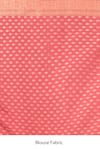 Samyukta Singhania_Peach Flower Weave Banarasi Silk Saree With Running Blouse _Online_at_Aza_Fashions