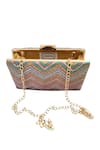 A Clutch Story_Purple Sequins Rangsham Rectangle Clutch _Online_at_Aza_Fashions