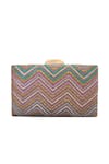 Buy_A Clutch Story_Purple Sequins Rangsham Rectangle Clutch _Online_at_Aza_Fashions