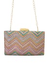 Shop_A Clutch Story_Purple Sequins Rangsham Rectangle Clutch _at_Aza_Fashions