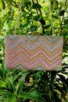 Buy_A Clutch Story_Purple Sequins Rangsham Rectangle Clutch _at_Aza_Fashions