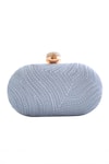 A Clutch Story_Gray Crystals Baadal Grey Capsule Clutch _Online_at_Aza_Fashions