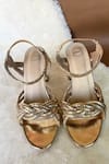 Shop_Modanta Footwear_Gold Twisted Heels _at_Aza_Fashions