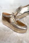 Modanta Footwear_Gold Designer Sneakers _Online_at_Aza_Fashions