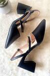 Shop_Modanta Footwear_Black Strappy Pointed Heels _at_Aza_Fashions