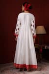 Shop_Sheeshakari_White Silk Embroidery Round Neck Designer Anarkali Set _at_Aza_Fashions