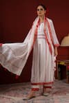 Buy_Sheeshakari_White Silk Tassels Round Neck Embroidered Kurta Set 