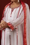 Shop_Sheeshakari_White Silk Tassels Round Neck Embroidered Kurta Set 