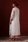 Shop_Sheeshakari_White Silk Sequins, Embroidery Round Neck Designer Kurta Set _at_Aza_Fashions