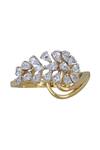Shop Sica Jewellery Gold Plated Crystals Designer 925 Silver Sisily Ring at Aza Fashions Shop_Sica Jewellery_Gold Plated Crystals Designer 925 Silver Sisily Ring _at_Aza_Fashions