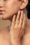 Buy_Sica Jewellery_Gold Plated Designer 925 Silver Sukasa Vanki Ring _at_Aza_Fashions