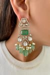 Shop_Prerto_Green Queen Ruby Emerald Kundan Necklace Set _at_Aza_Fashions