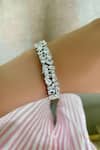 Prerto_White Diamonds, Stones Baguette And Tear Drops Choker Set _Online_at_Aza_Fashions