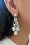Shop_Prerto_White Diamonds, Stones Baguette And Tear Drops Choker Set _at_Aza_Fashions